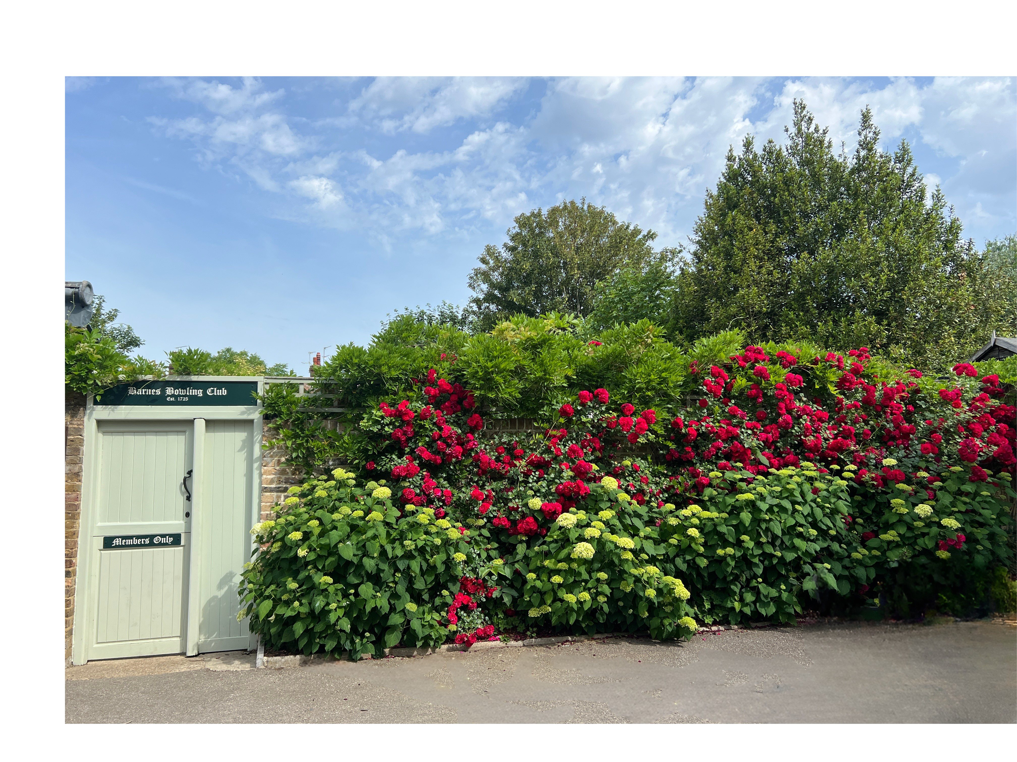 The entrance to Barnes Bowling Club